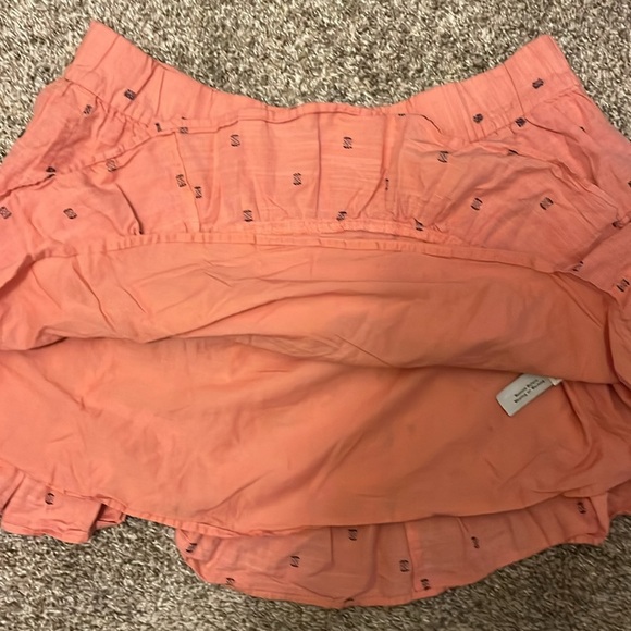 Jcrew Women's Peach tiered mini Skirt size Large - Picture 6 of 7